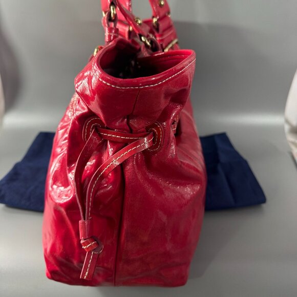 Vintage DOONEY & BOURKE True Red Leather Hand Bag - Picture 2 of 13